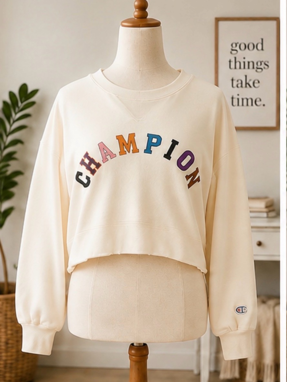 Champion Cropped Crewneck Sweatshirt